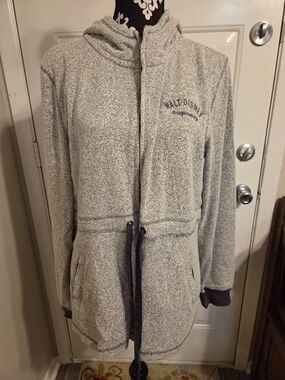 Disney Imagineering Gray Hooded Full-Zip Cinch Women’s Jacket